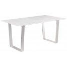 White Dining Table Chrome Stainless Steel