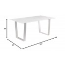 White Dining Table Chrome Stainless Steel