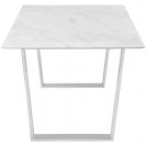 White Dining Table Chrome Stainless Steel